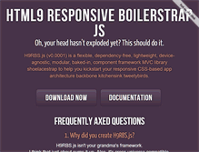 Tablet Screenshot of html9responsiveboilerstrapjs.com